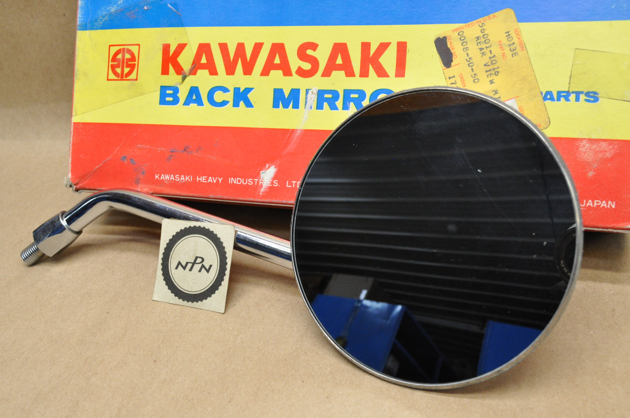 NOS Kawasaki KZ400 KZ440 KZ550 Right Side Back Rear View Mirror 56001-1016