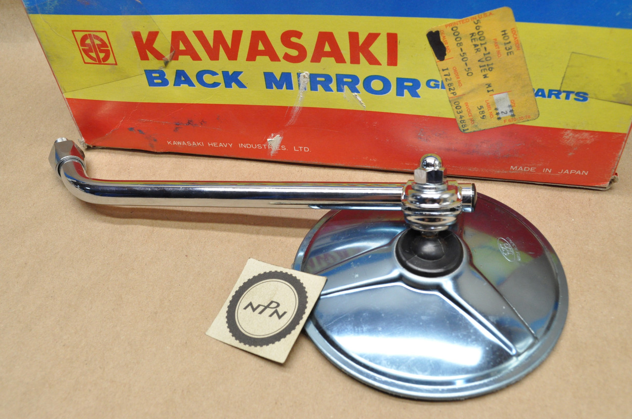 NOS Kawasaki KZ400 KZ440 KZ550 Right Side Back Rear View Mirror 56001