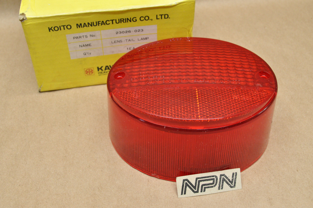 NOS Kawasaki F11 F9 G3 G4 G5 H2 KE100 KH400 S1 S2 S3 Z1 Tail Light Lens 23026-023