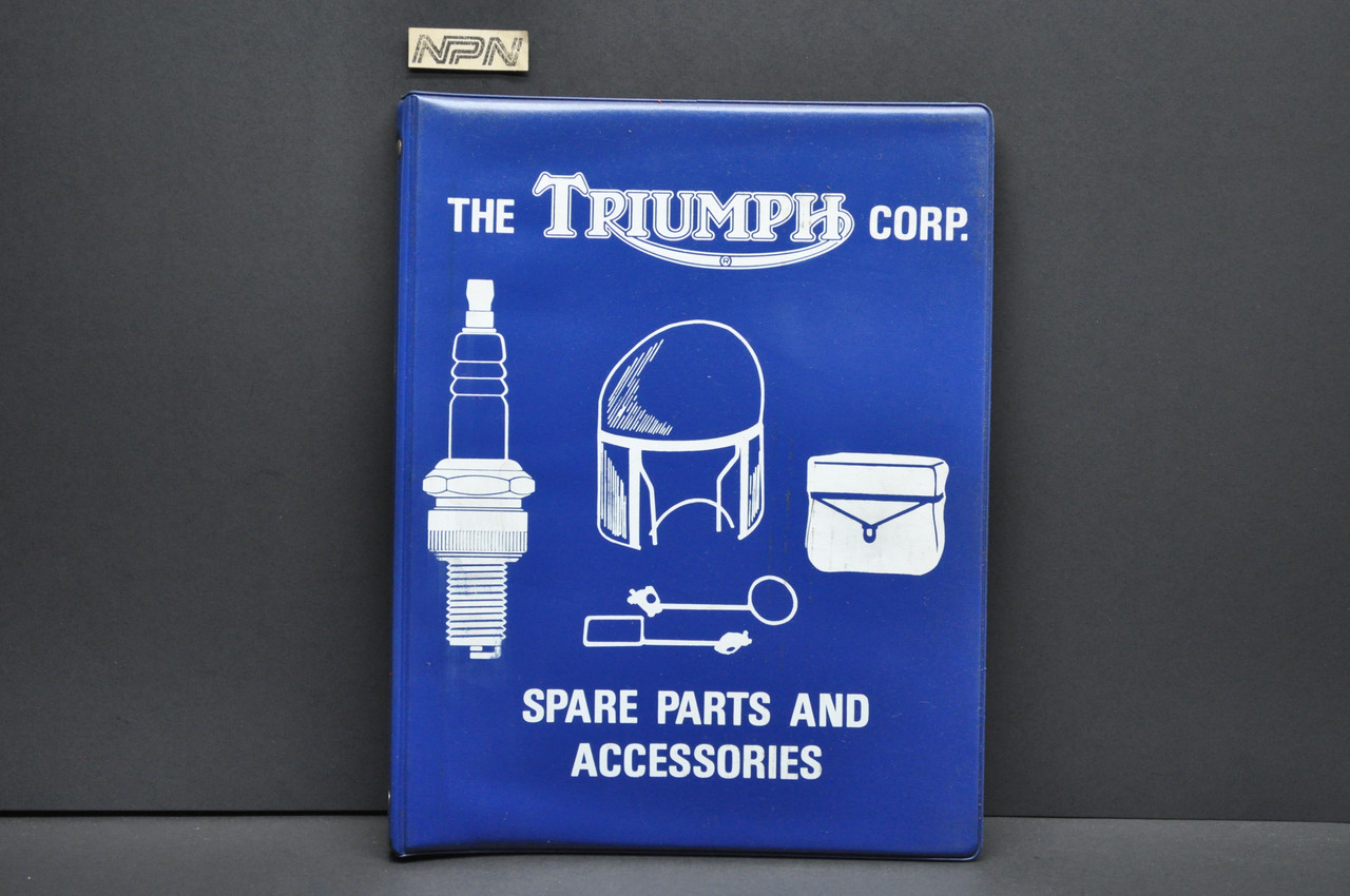 Vintage Triumph Motorcycle Spare Parts Accessories Catalog Binder Only 