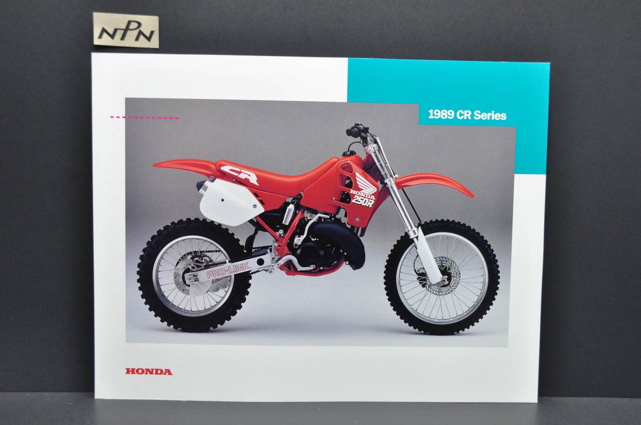Vtg NOS 1989 Honda CR500 R CR250 R CR125 R CR80 R Dealer Sales Spec Brochure