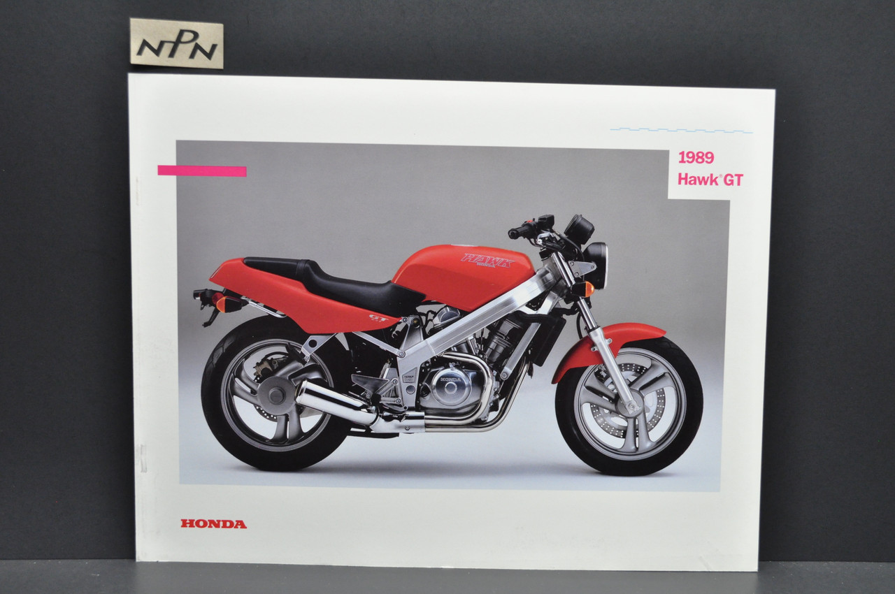 Vtg NOS 1989 Honda Hawk GT NT650 Dealer Sales Spec Brochure Westbys OK