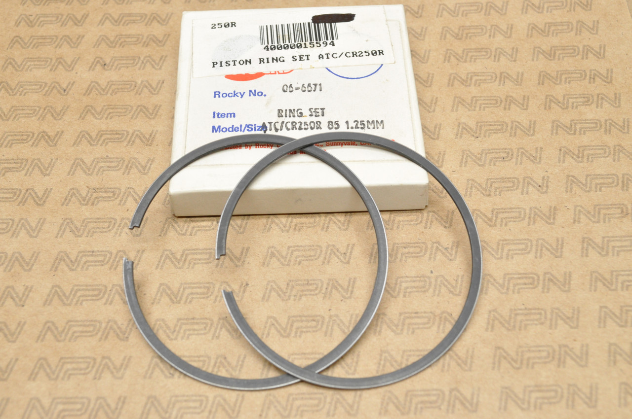 NOS Honda ATC250 R CR250 R Rocky Big Bore 1.25 Oversize Piston Ring Set 06-6671