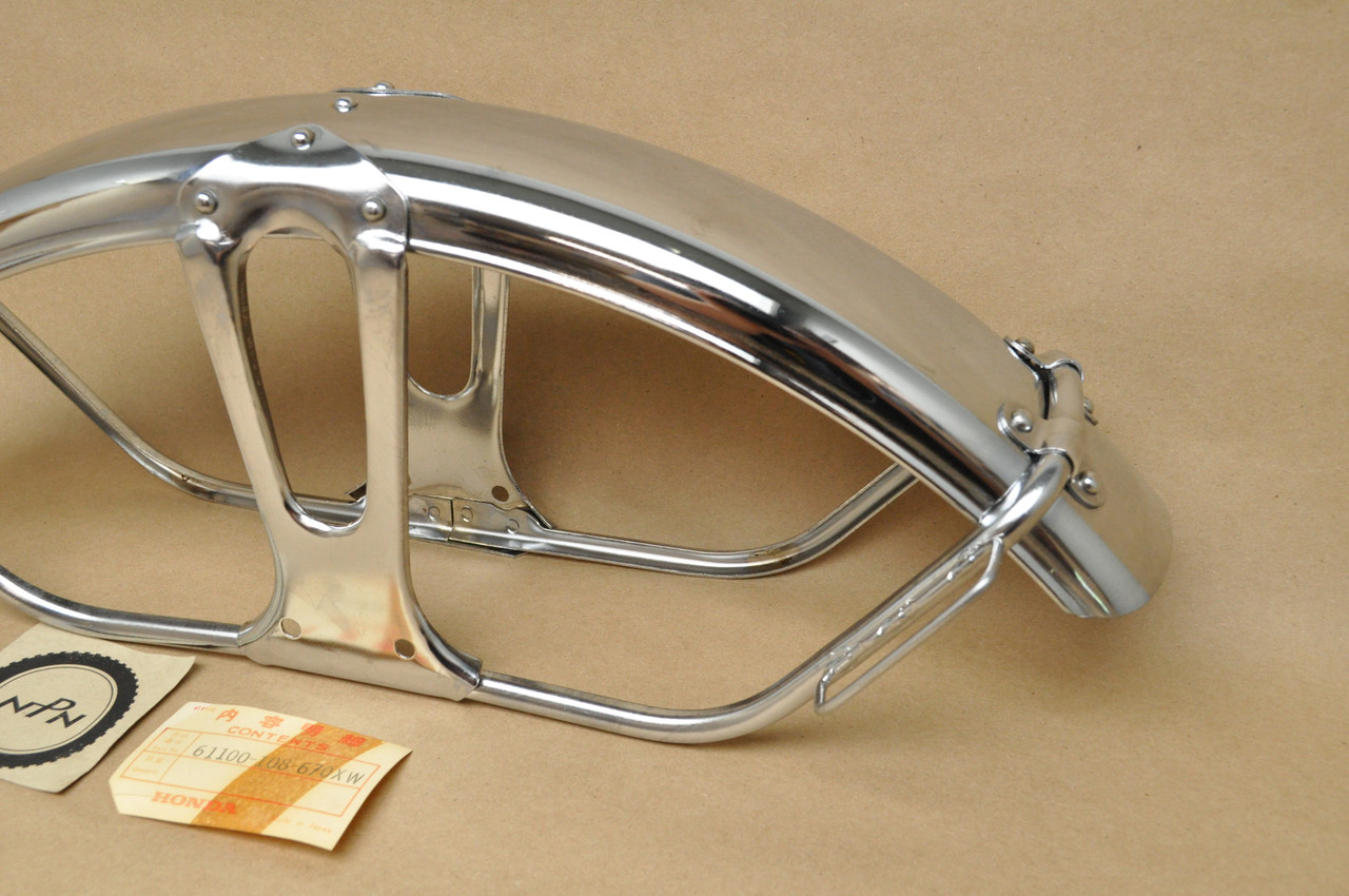 NOS Honda CL100 K0-K1 CL100S Front Fender in Chrome 61100-108-670 XW