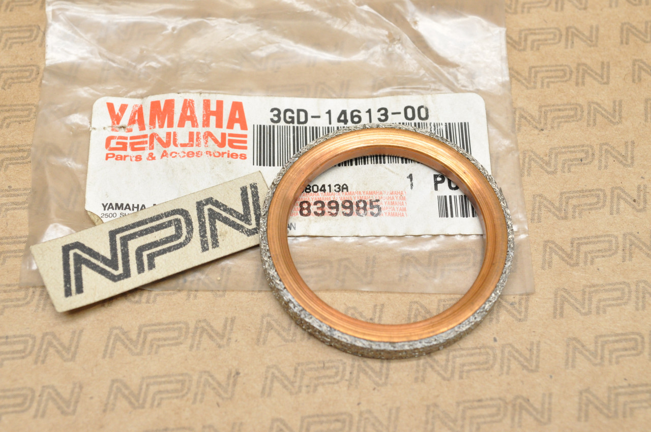 NOS Yamaha VMX12 XT250 XVZ13 YFM350 YFM400 Exhaust Pipe Gasket 3GD-14613-00