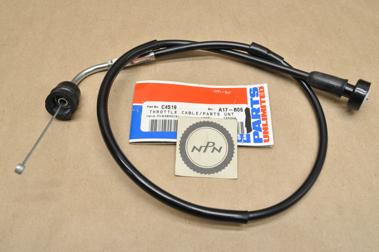 NOS Yamaha DT100 DT175 DT250 DT400 Parts Unlimited Throttle Cable 437-26311-02