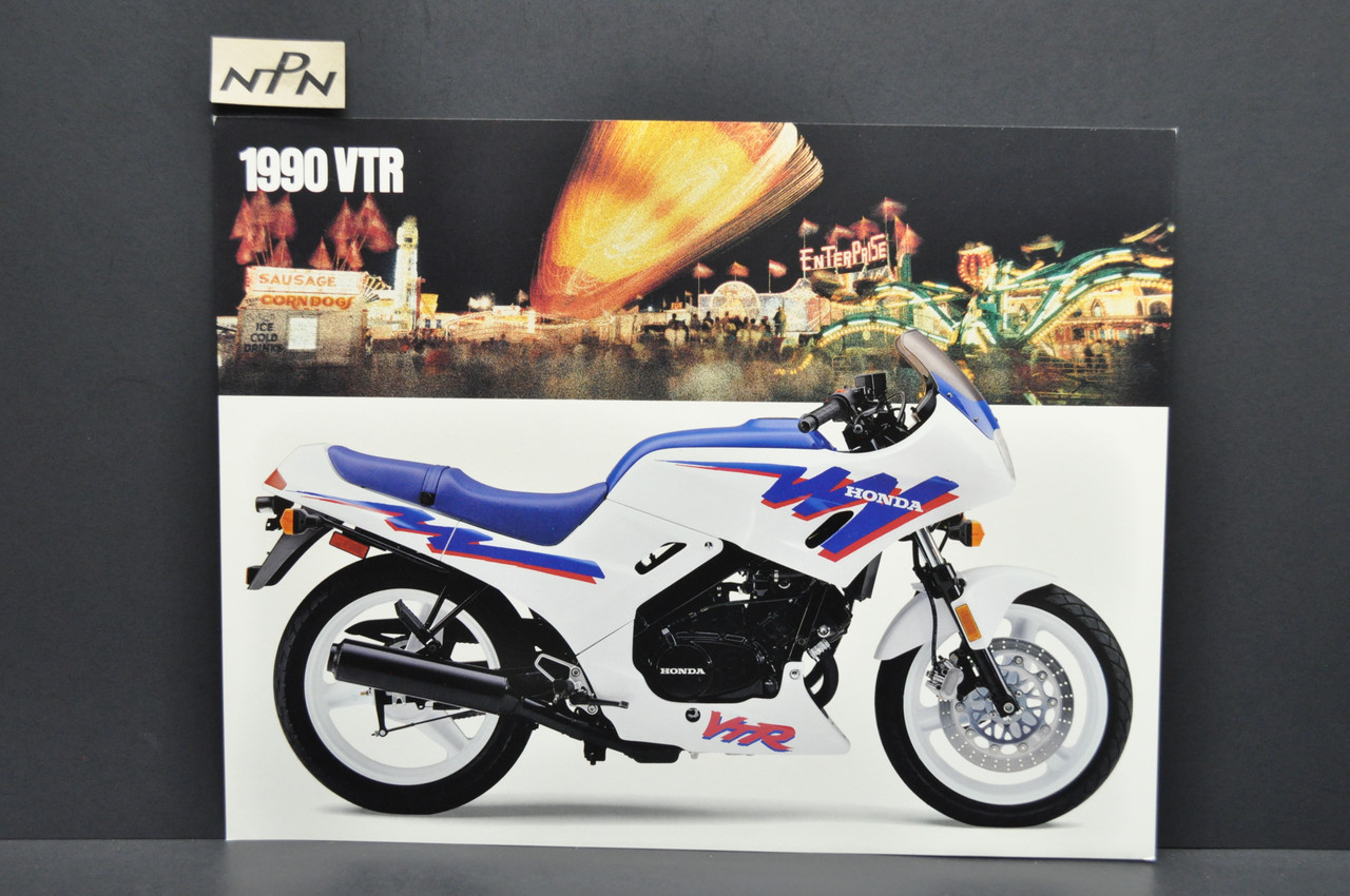 Vtg NOS 1990 Honda VTR 250 Motorcycle Dealer Sales Brochure Westbys OK