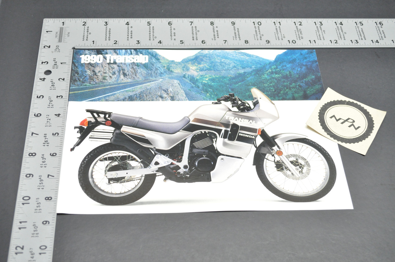 Vtg NOS 1990 Honda XL600 V Transalp Motorcycle Dealer Sales Brochure Westbys OK