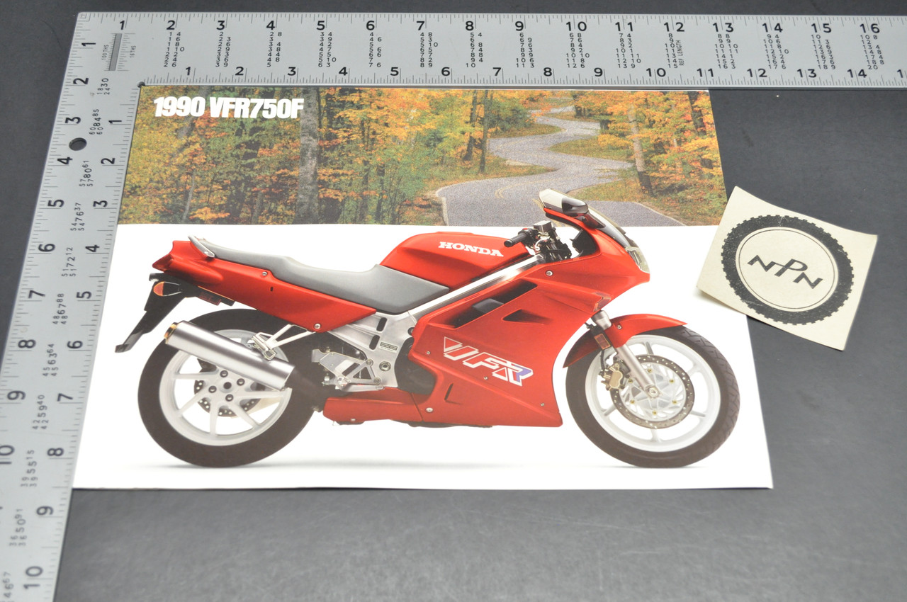 Vintage NOS 1990 Honda VFR750 F Motorcycle Dealer Sales Brochure Westbys OK