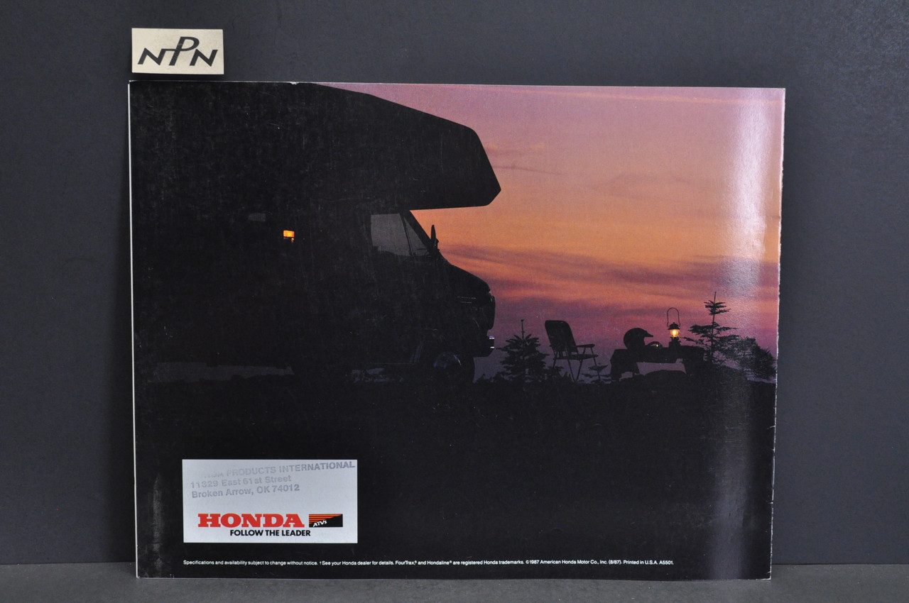 Vintage NOS 1988 Honda FourTrax TRX200 SX FourTrax TRX125 Dealer Brochure 