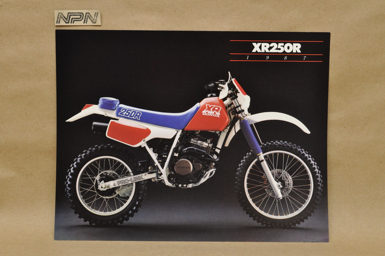 Vtg NOS 1987 Honda XR250 R Motorcycle Dealer Sales Spec Brochure Westbys OK