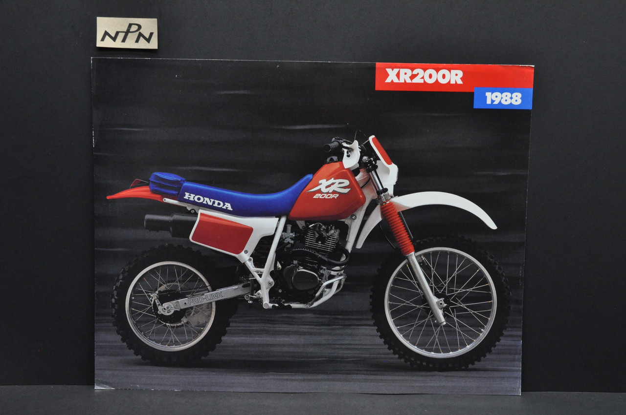 Vtg NOS 1988 Honda XR200 R Motorcycle Dealer Sales Spec Brochure Westbys OK