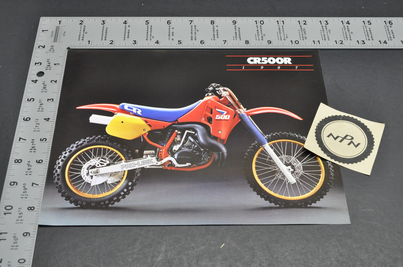 Vintage NOS 1988 Honda CR500 R Motorcycle Dealer Sales Spec Brochure 