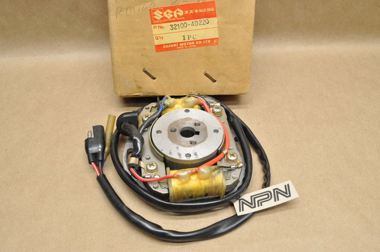 NOS Suzuki 1979-80 RM125 Stator Magneto Rotor Flywheel Assembly 32100-40220