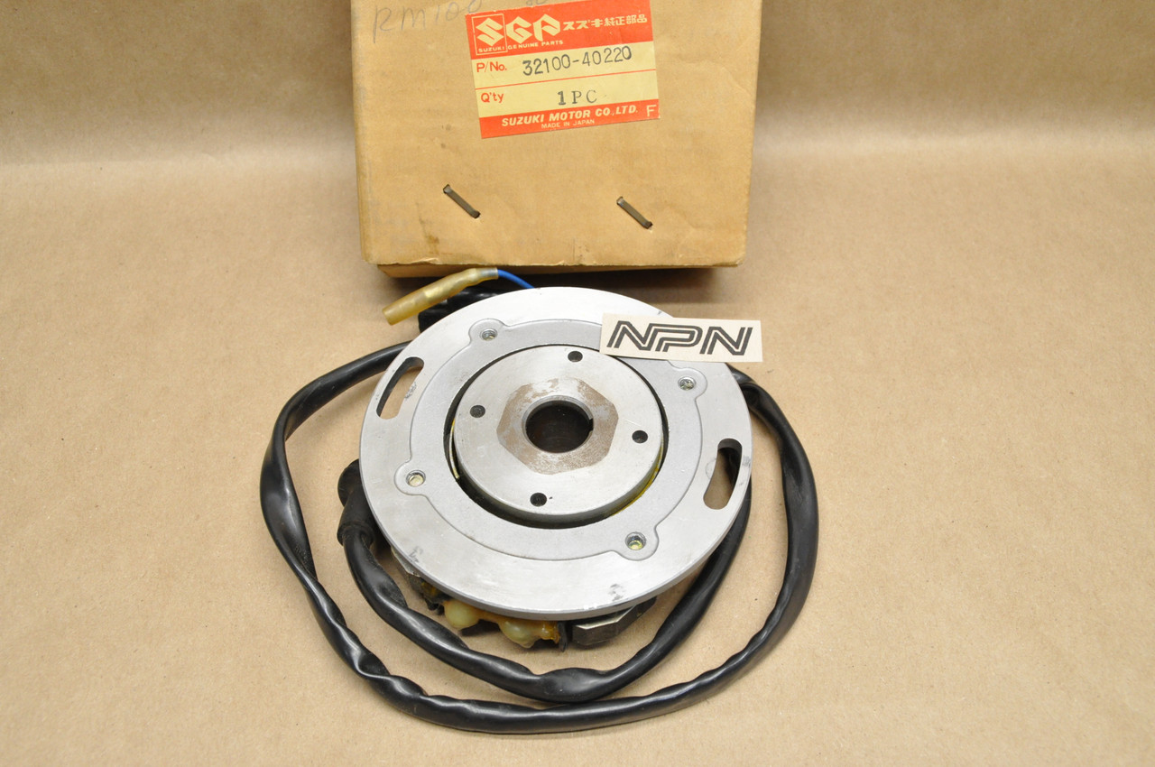 NOS Suzuki 1979-80 RM125 Stator Magneto Rotor Flywheel Assembly 32100-40220