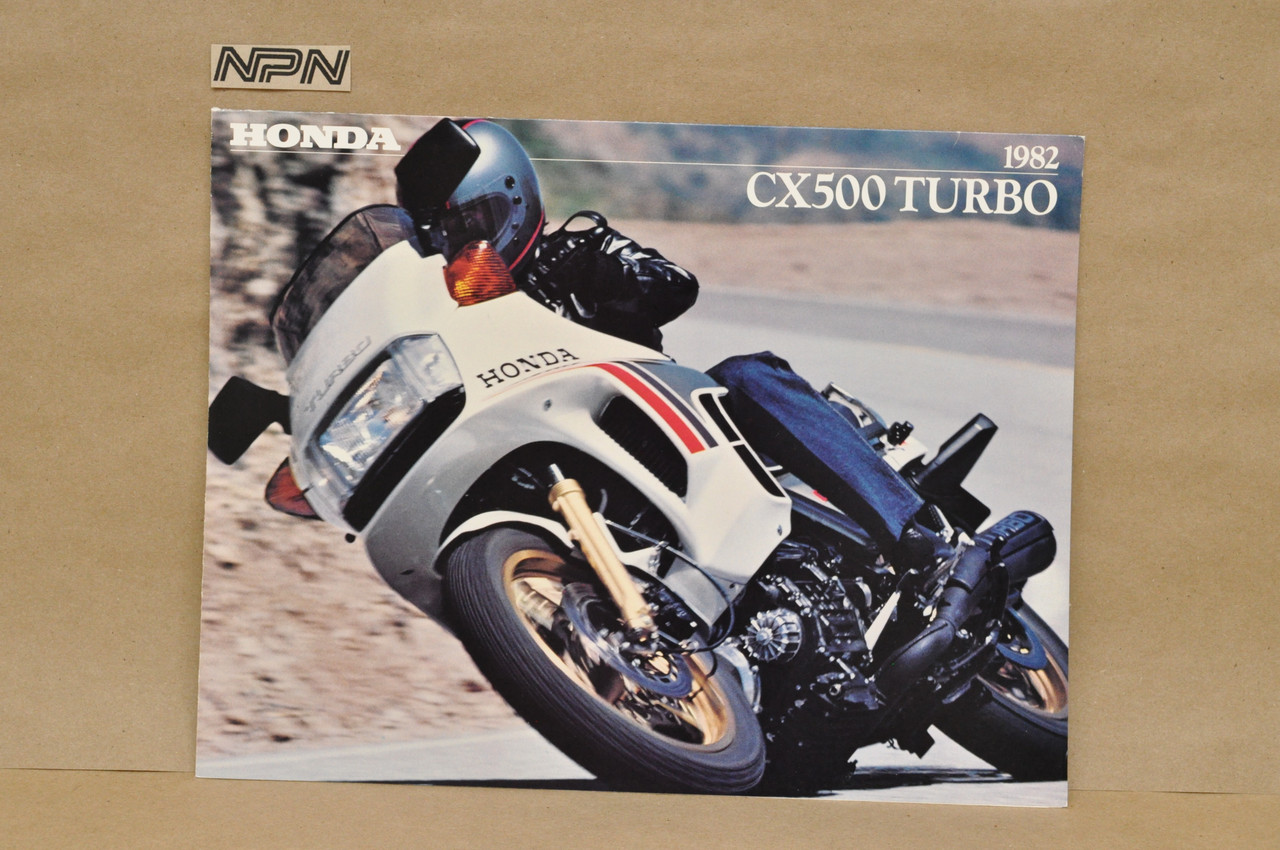Vintage NOS 1982 Honda CX500 T Turbo Motorcycle Dealer Sales Spec Brochure Poster