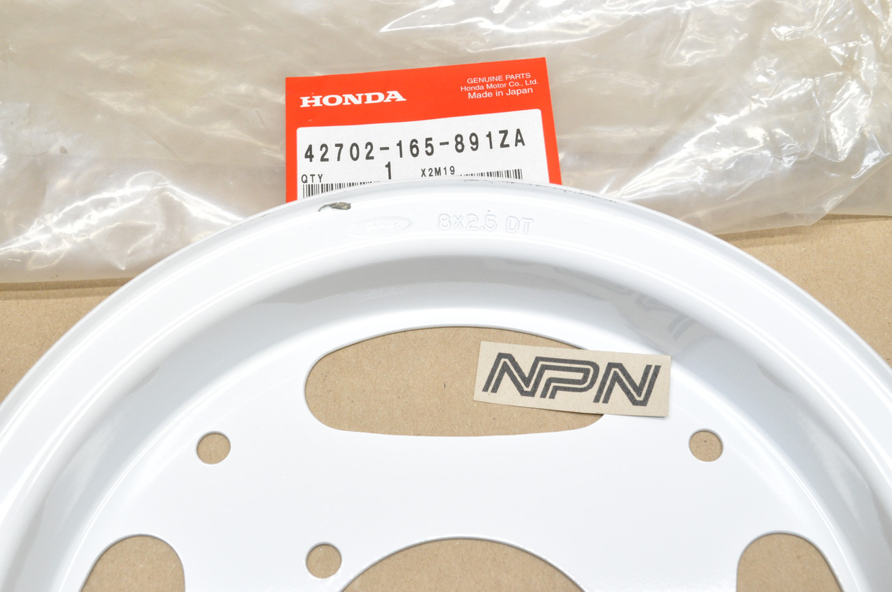 White Rim Set (Both Wheels) For Honda Z50 Z50R Monkey Bike (1980