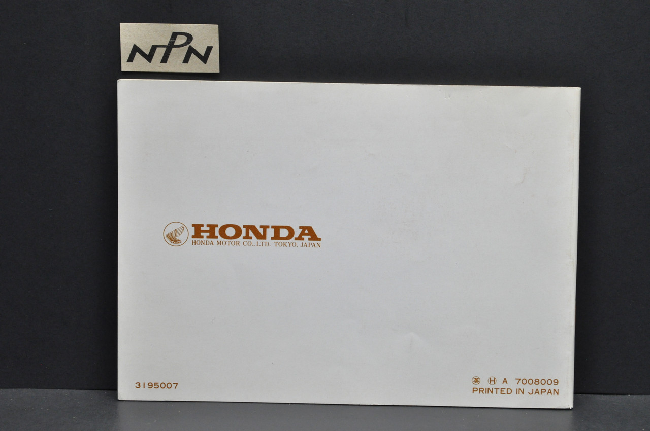 Vintage NOS 1981 Honda FL250 Odyssey Owners Manual