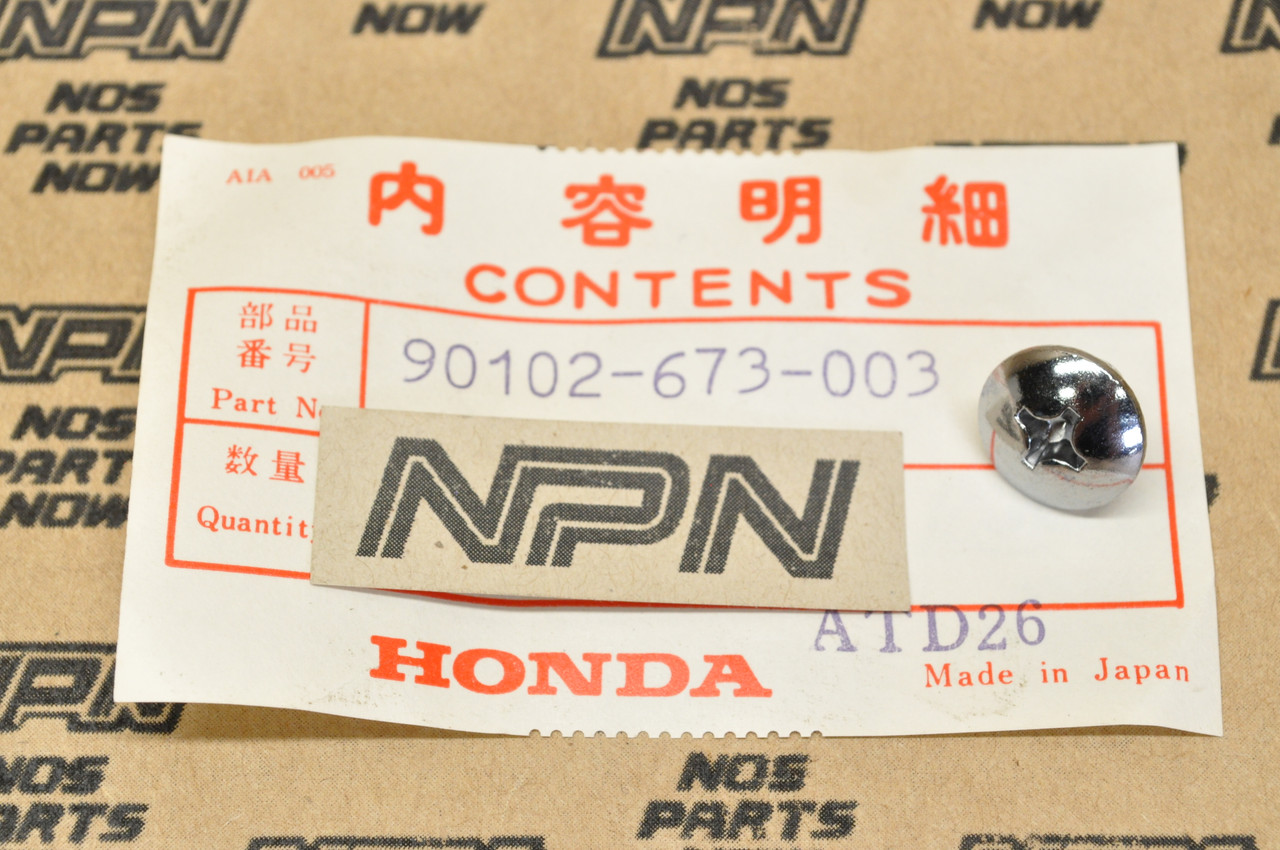 NOS Honda ATC110 ATC185 ATC200 Big Red VT700 VT750 Shadow Screw 90102-673-003