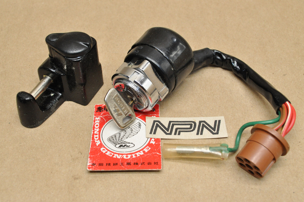 NOS Honda SL70 K1 Main Ignition Switch Helmet Lock & Key Set 35030-118-771