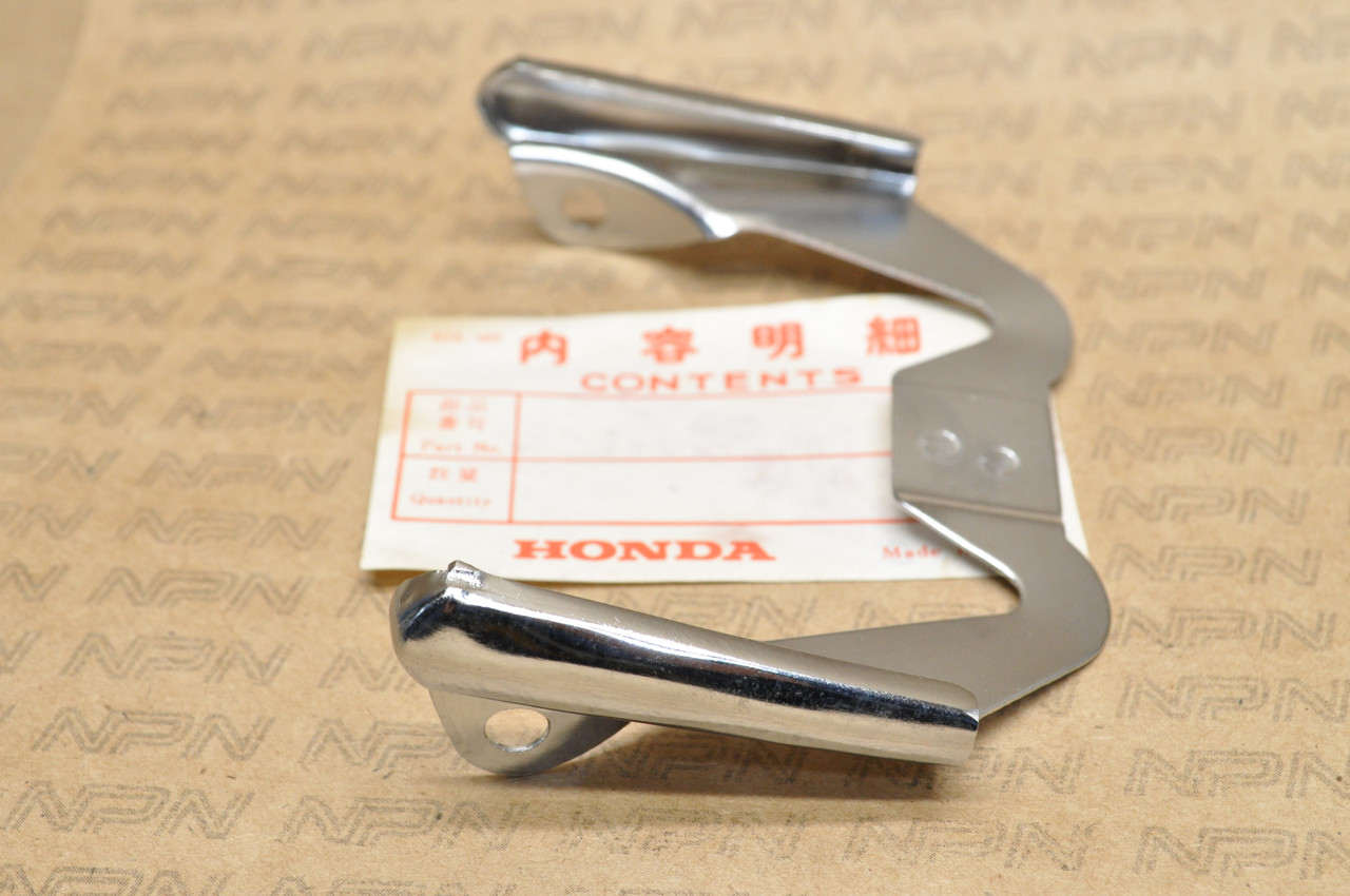 NOS Honda S90 Chrome Rear Fender Rubber Mud Guard Stay Bracket 80122-028-010