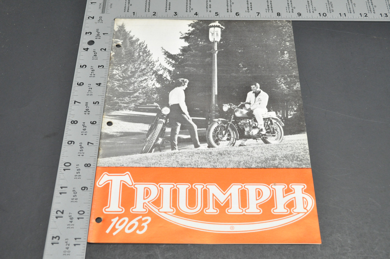 Vintage NOS 1963 Triumph Motorcycle Dealer Spec Brochure Sales Catalog Manual