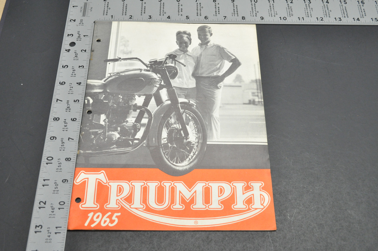 Vintage NOS 1965 Triumph Motorcycle Dealer Spec Brochure Sales Catalog Manual