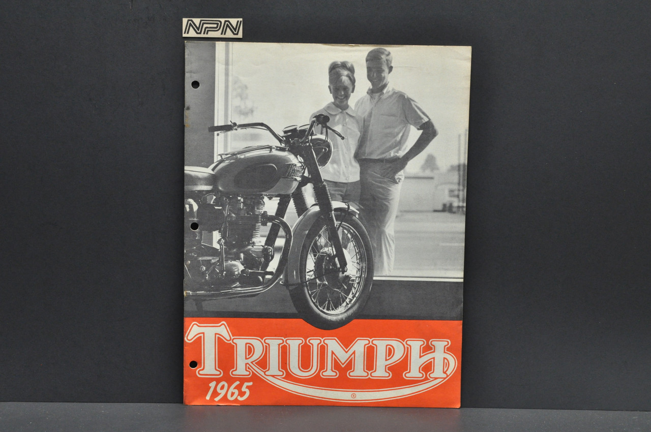 Vintage NOS 1965 Triumph Motorcycle Dealer Spec Brochure Sales Catalog Manual