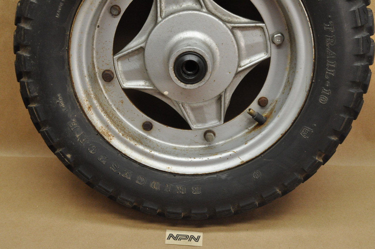Vintage Used OEM Honda CT70 K0 Silver Tag Large 8 Front Wheel 44600-098-000 AU