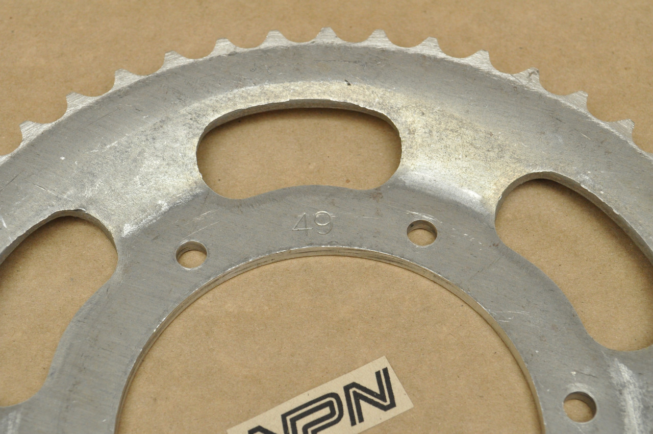 NOS Honda 1976 MR250 CR250 M Rear Chain Drive Sprocket Offset 49T 41201 ...