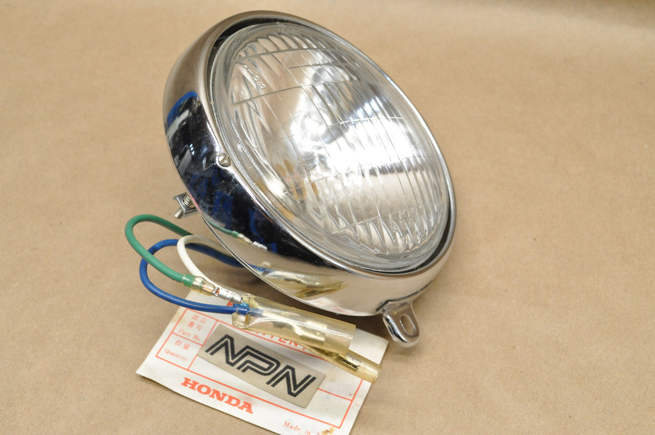 NOS Honda CL90 CT90 K1 S90 SL90 Sealed Head Light & Bezel Ring Rim 33100-028-673