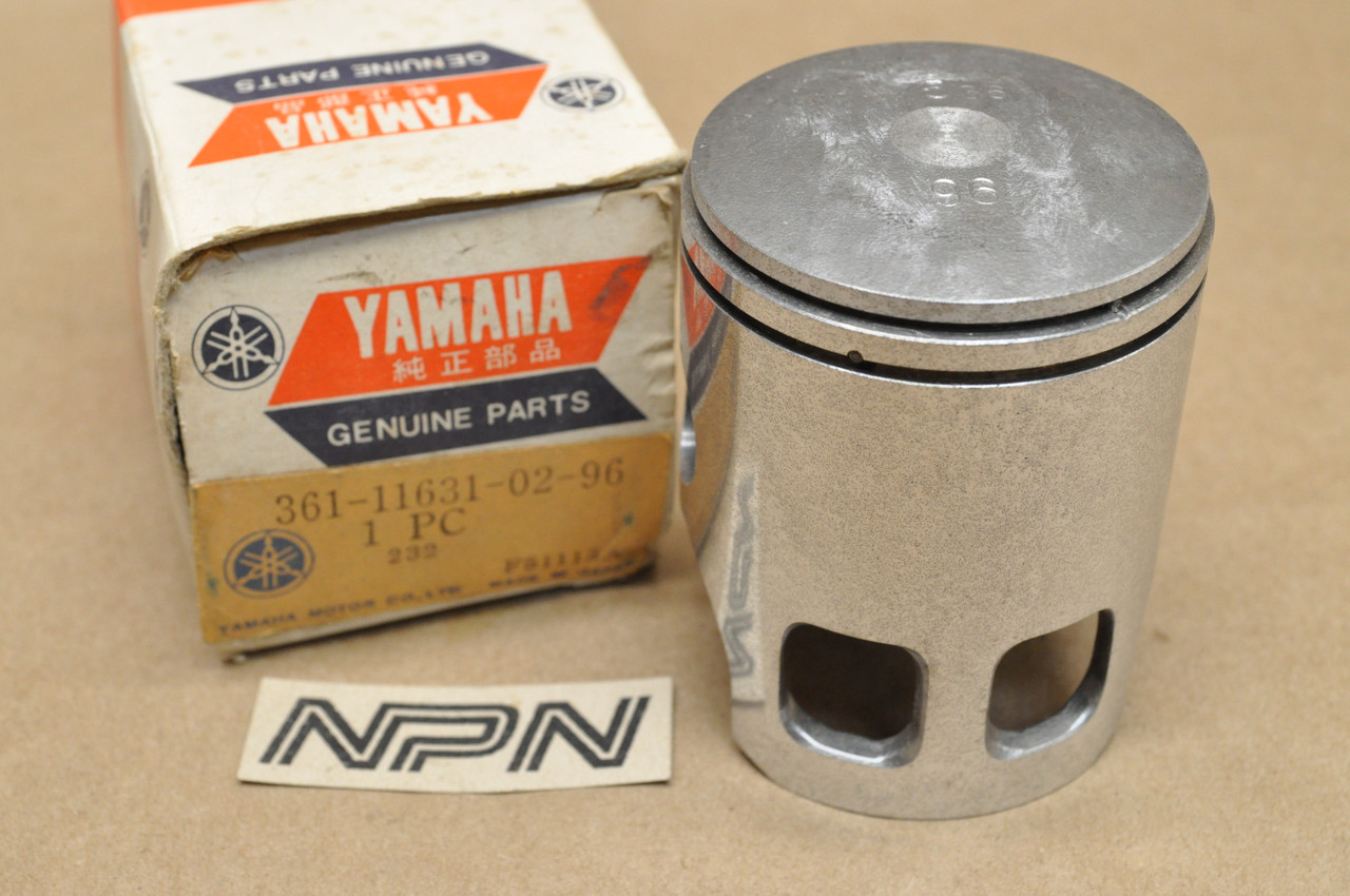 NOS Yamaha 1973-75 RD250 Standard Size Piston 361-11631-02-96