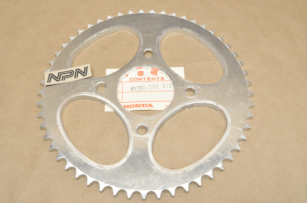 NOS Honda 1975-78 CR125 M Aluminum Rear Chain Drive Sprocket 53T 41204-360-820