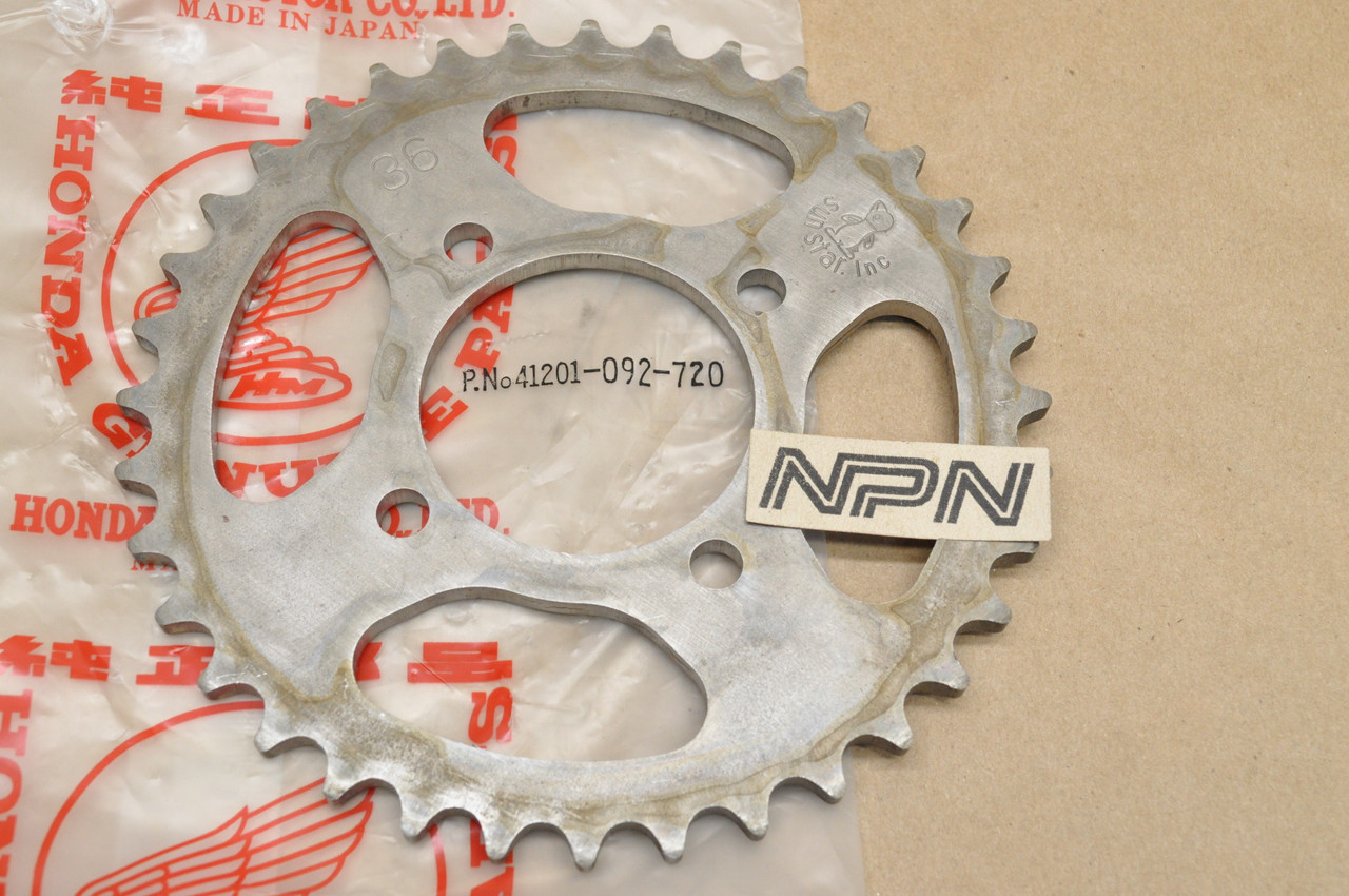 NOS Honda 1980-82 C70 C70K1 Passport Rear Wheel Drive Sprocket 36T 41201-092-720