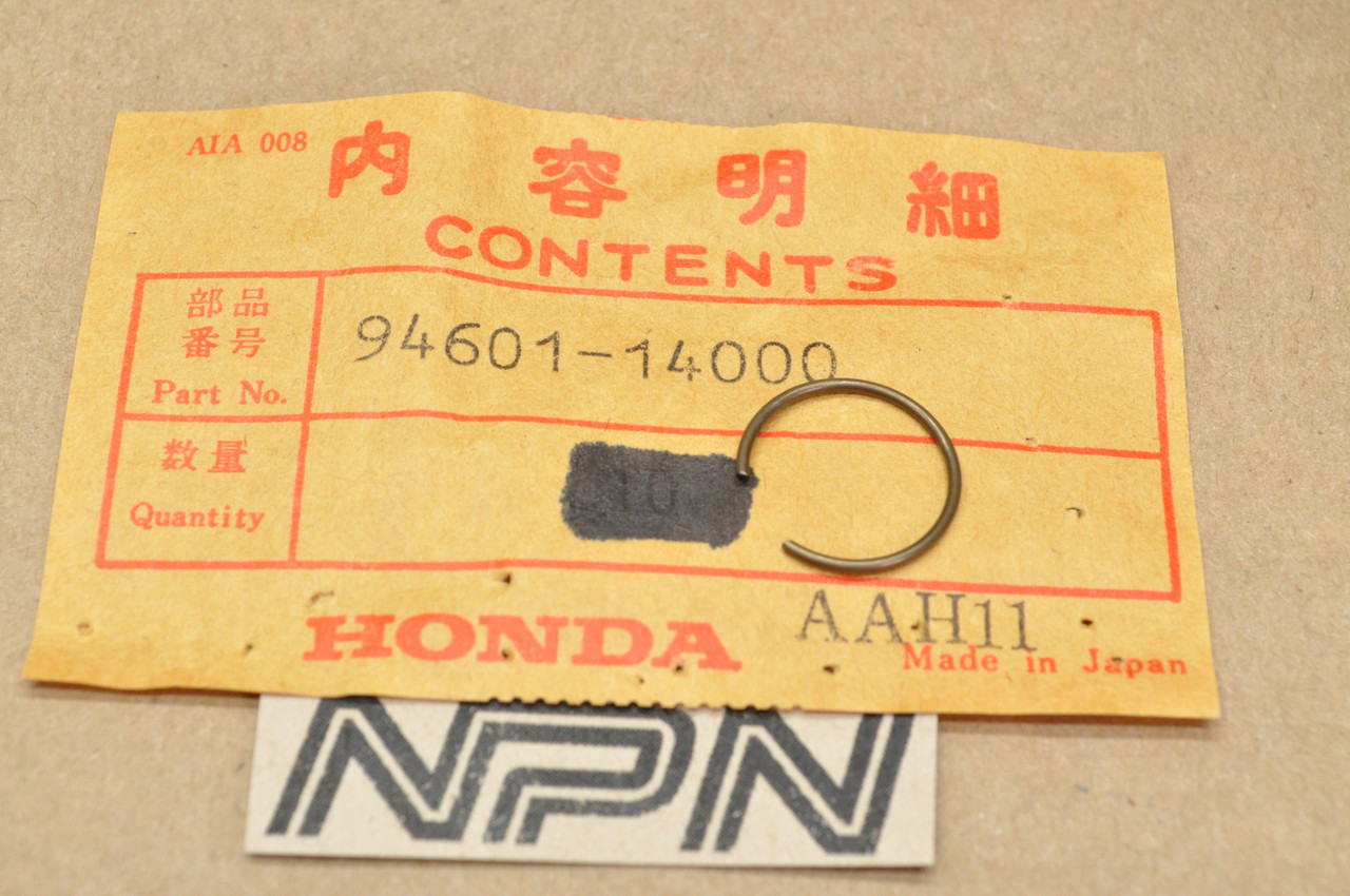 NOS Honda ATC90 CB175 CL175 CR80 CT90 MT125 XL100 XR100 Circlip 94601-14000