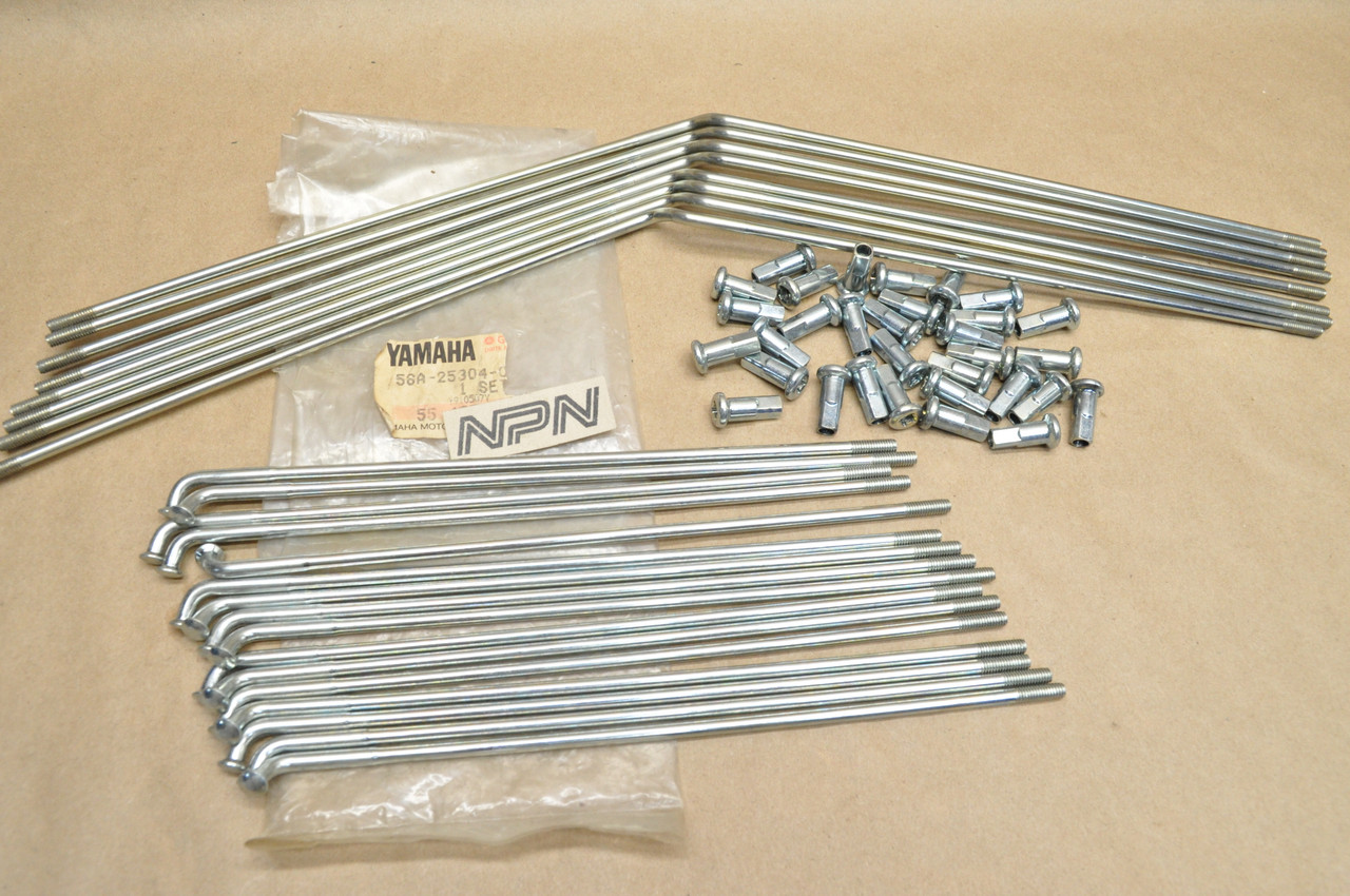 NOS Yamaha TT350 TT600 YZ125 YZ250 Wheel Spoke & Nipple Set 56A
