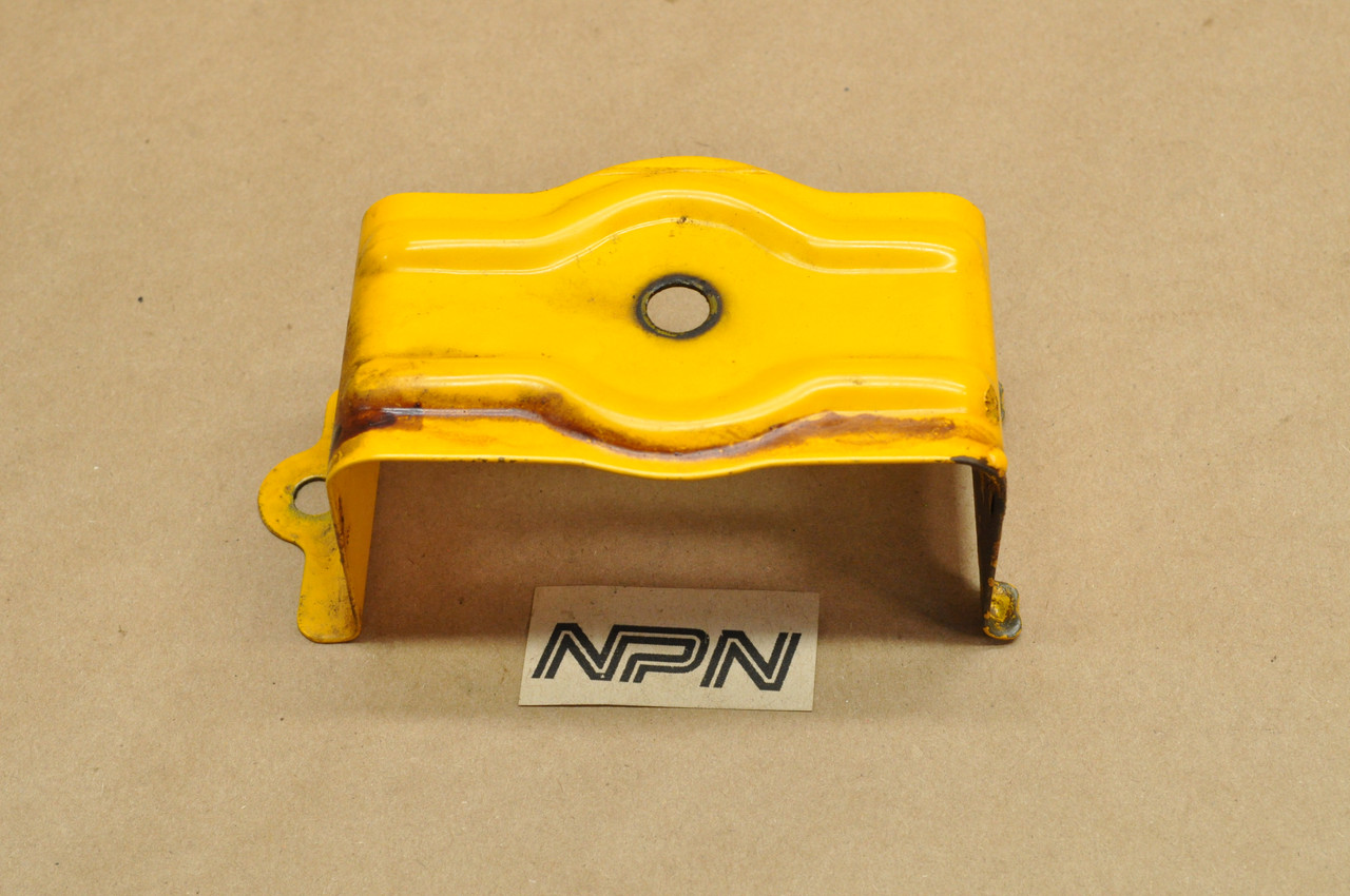 Vtg Used OEM Honda CM91 CT200 Battery Box Plate Bracket Yellow 50373-033-000