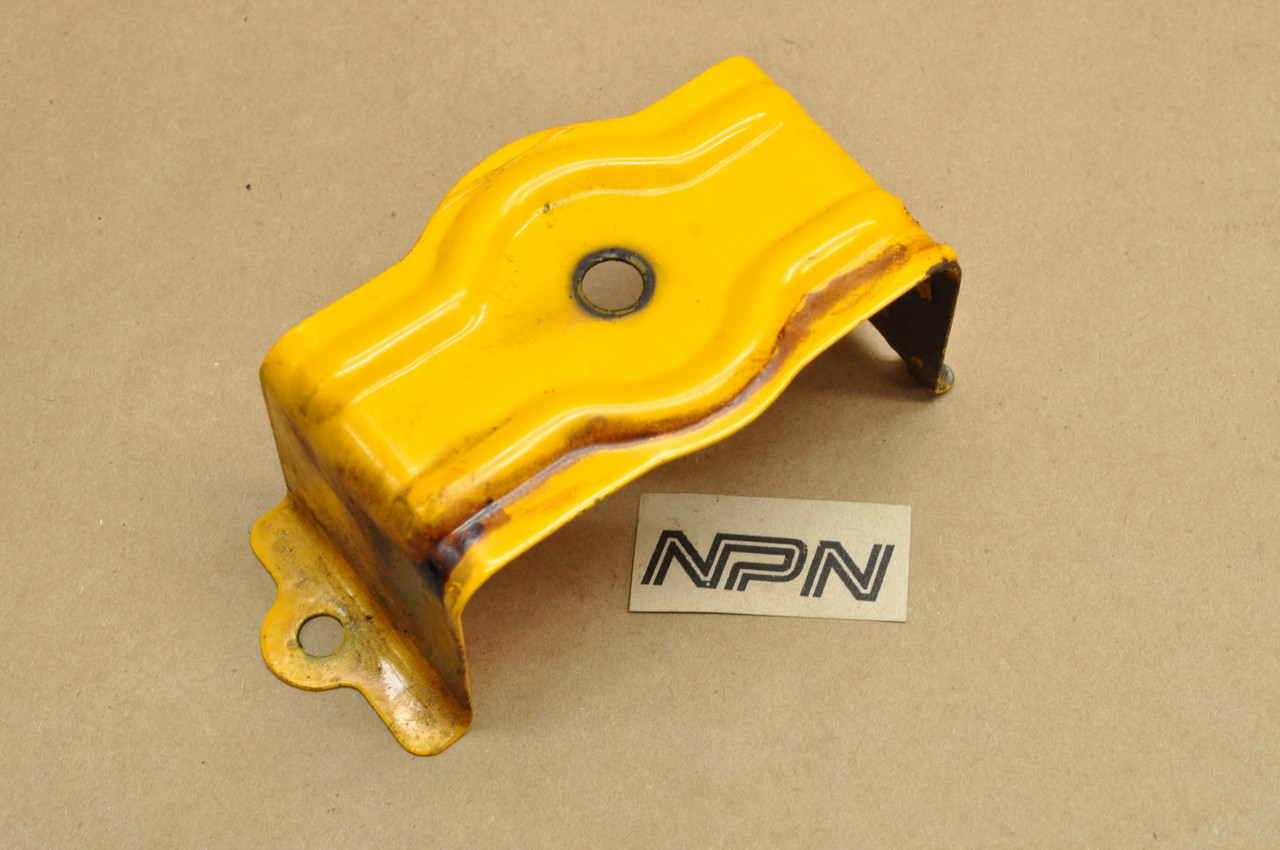 Vtg Used OEM Honda CM91 CT200 Battery Box Plate Bracket Yellow 50373-033-000