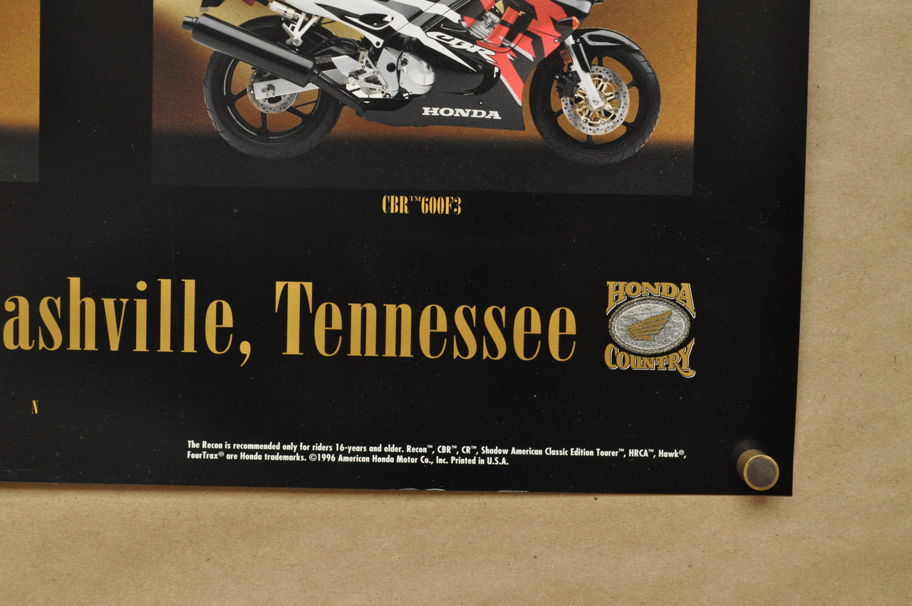 Vtg 97 Honda Motorcycle HRCA Members Convention CBR1100 XX CBR600 F3 Poster