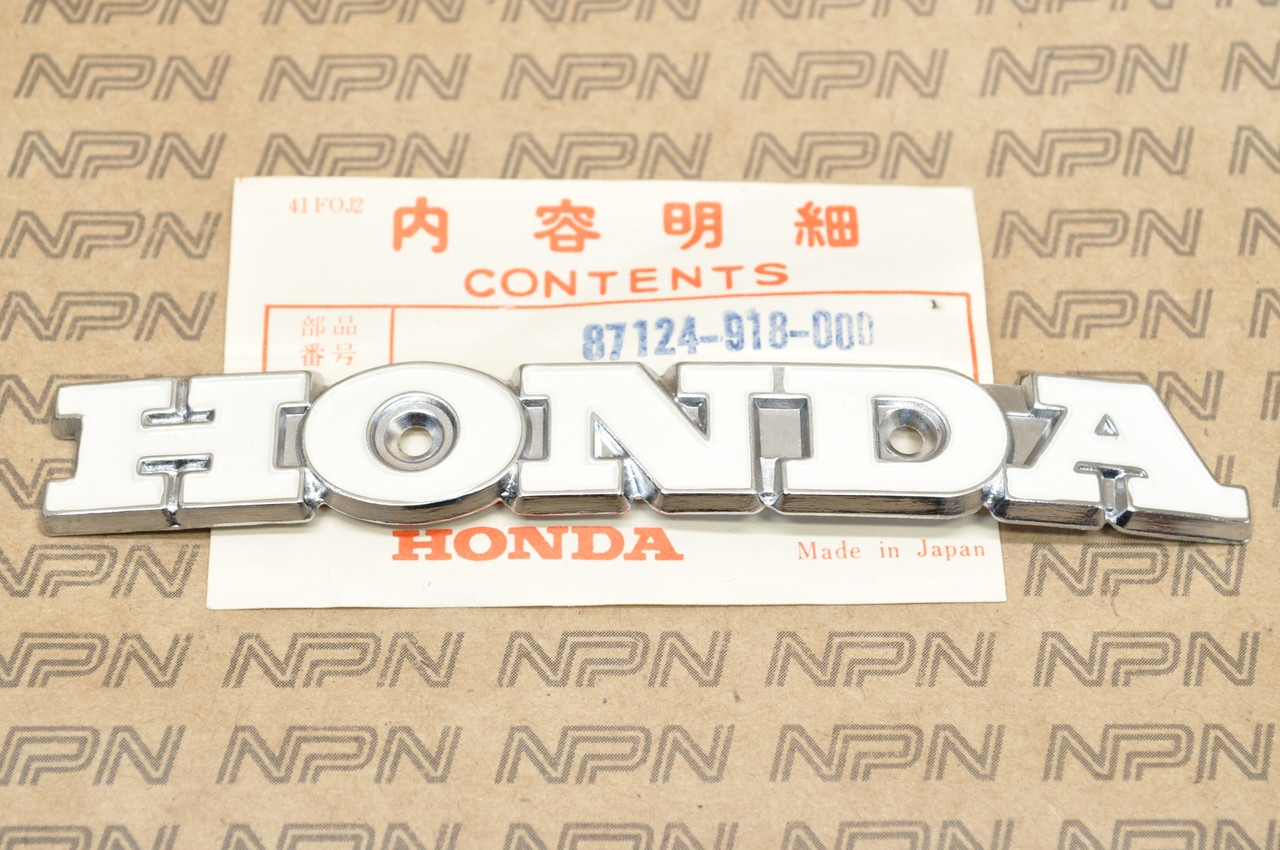 NOS Honda ATC90 Gas Fuel Tank Emblem Badge B 87124-918-000