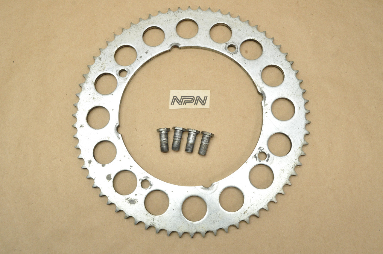 Vtg Used OEM Honda CT200 CT90 Rear Chain Drive Sprocket B 68T & Bolts 41202-033-000