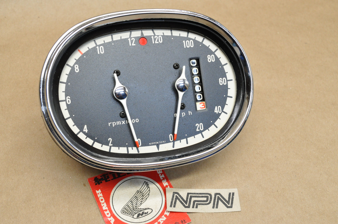 NOS Honda CB72 CB77 Speedometer MPH Tachometer RPM *AS IS* 37200-268 ...
