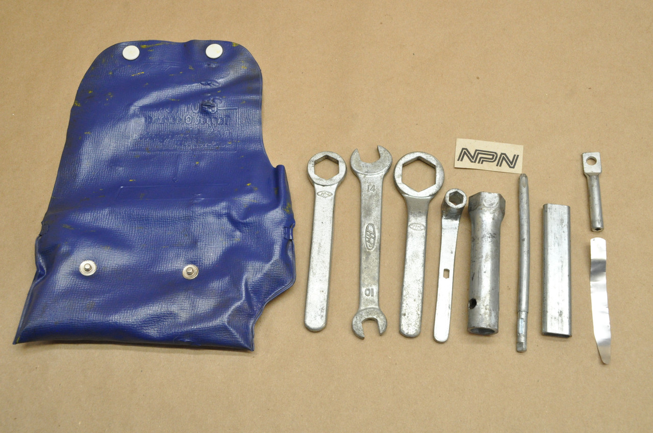 Vtg Used OEM Honda C200 CM91 CT200 Wrench Gauge Tool Kit Lot w/ Bag 89010-030-000