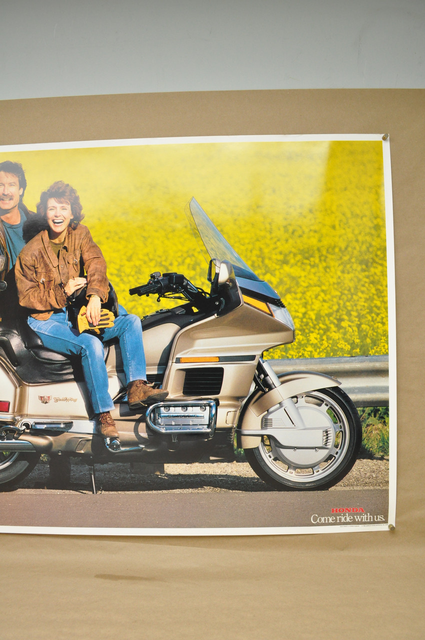 Vtg NOS 1988 Honda GL1500 Gold Wing Motorcycle Poster Dealership Display