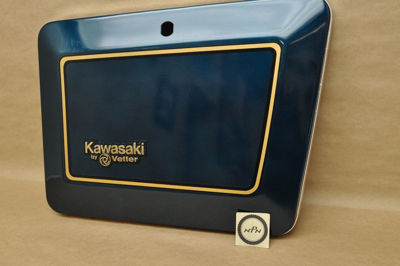 NOS Kawasaki 1979-80 KZ Vetter Blue Right Saddlebag Cover Case Door Lid K53000-0304
