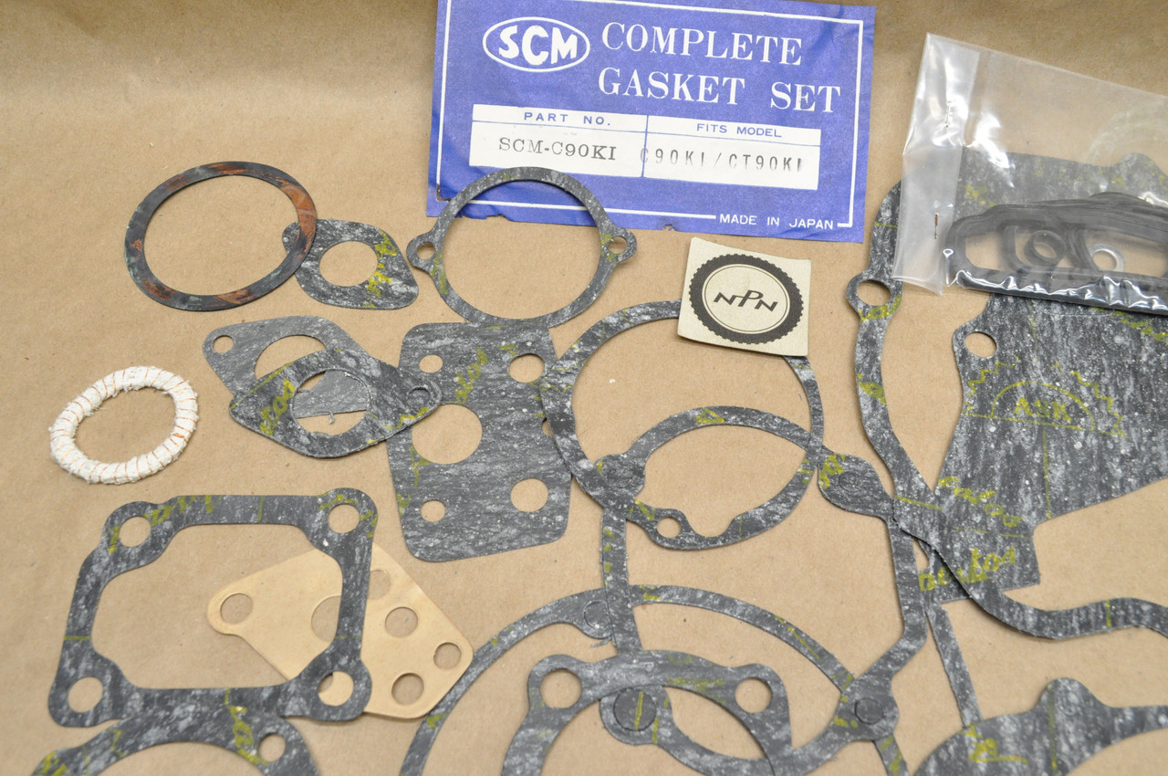 NOS Honda CT90 K1 SCM Complete Top & Bottom End Gasket Seal Kit 06110-028-000