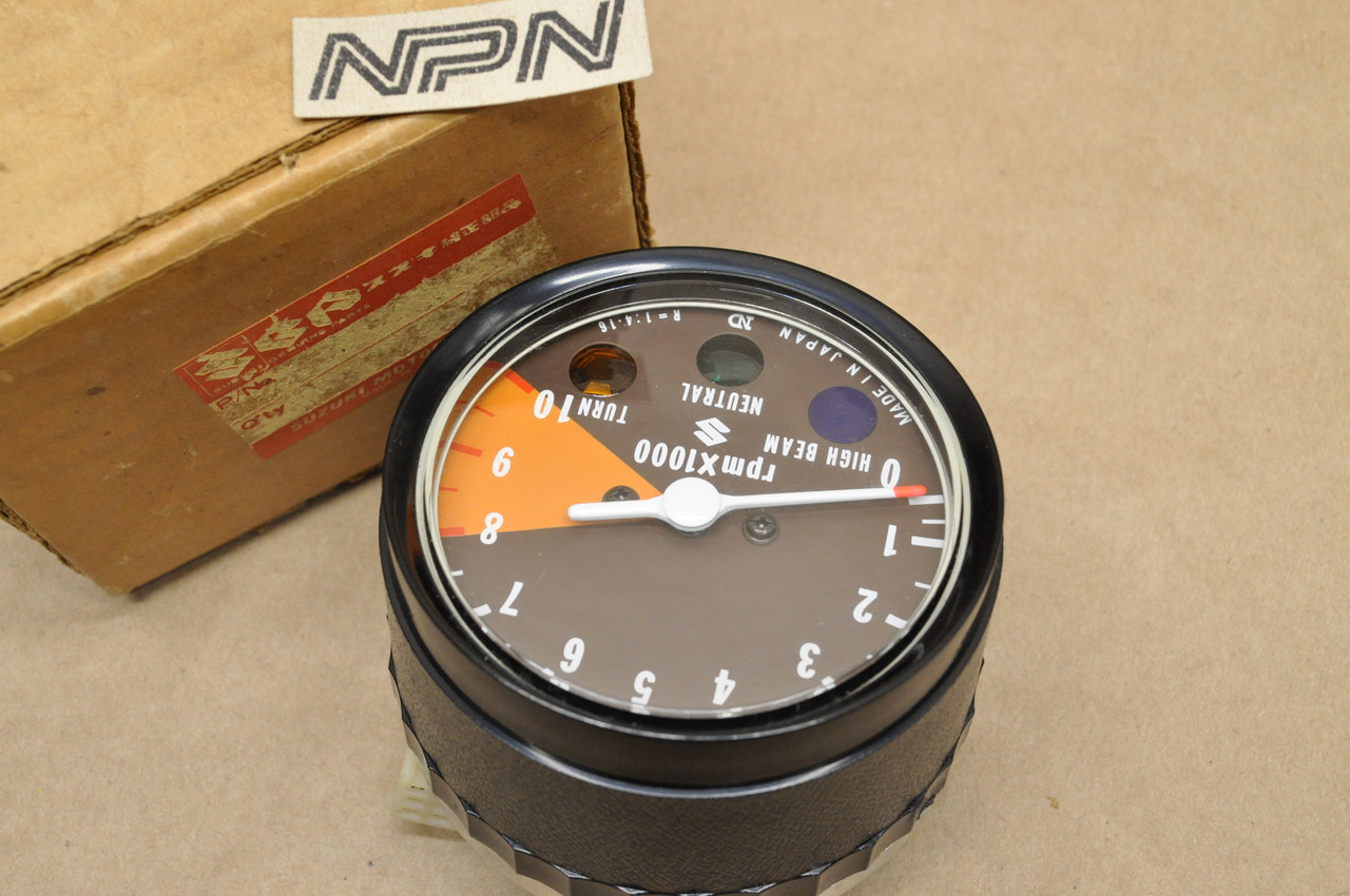 NOS Suzuki TC125 TS185 Tachometer Tach RPM Gauge Pilot Light Assy 34201-28013