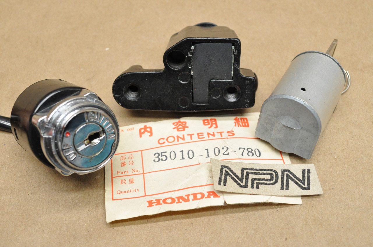 NOS Honda 1977-79 CT90 Key Ignition Switch w/ Helmet & Steering Lock 35010-102-780