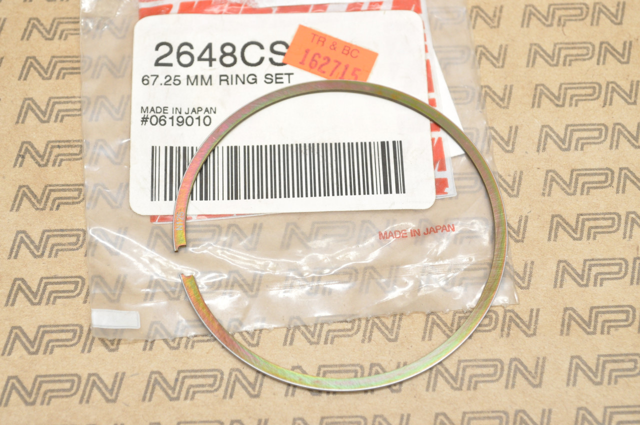 NOS Suzuki 1986-88 RM250 Wiseco 67.25mm Piston Ring for 1 Piston 2648CS