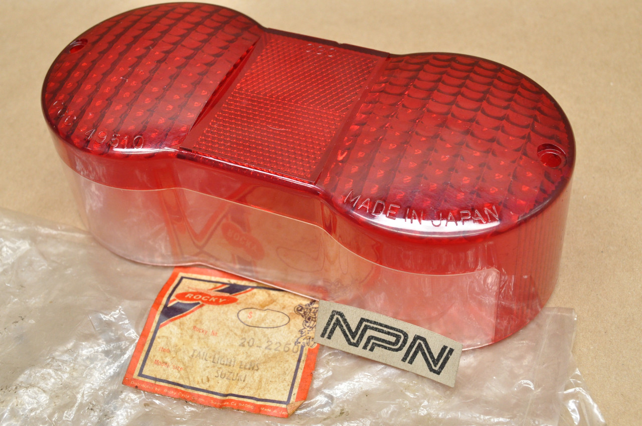 NOS Suzuki GT250 GT380 GT500 GT550 GT750 RE5 CGC Tail Light Lens 35712-27660